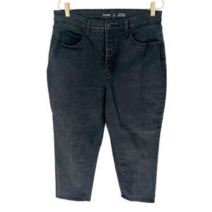 Old Navy Jeans Womens 16 Petite Black Button Fly Sky Hi Straight High Rise Denim